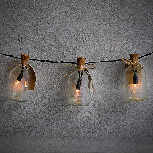Juego de 12 botellas de vidrio mini | Favores de las decoraciones de la boda | Botellas De Vidrio De 50ml Con Tapas De Corcho | Incluye etiquetas adjuntas | Decoraciones de cocina | M&W