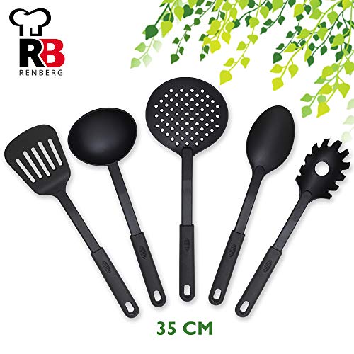 Juego de 3 sartenes San Ignacio (Ø16,20,24cm) en aluminio prensado, inducción, y 4 utensilios de cocina en nylon