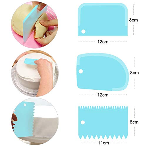 Juego de 32 piezas para decorar pasteles: kit de boquillas para fondant para pasteles, herramienta para hornear flores de seda de acero inoxidable para pasteles, galletas