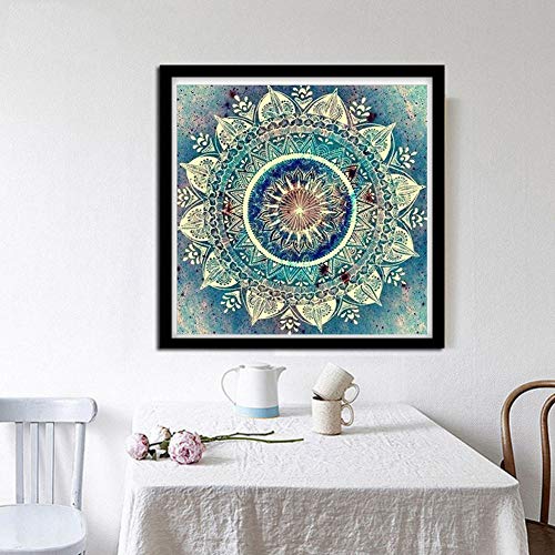 Juego de 4 kits de pintura de diamantes 5D para bricolaje, herramientas de pintura con mandala, flores y diamantes de imitación, cuadros coloridos, decoración de pared para sala de estar 25 x 25 cm