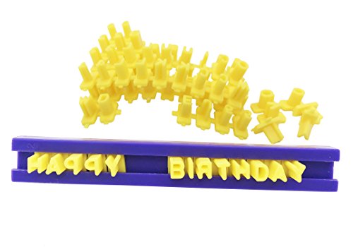 Juego de 72 piezas de alfabeto número y letra de galleta de galleta sello repujado cortador Fondant DIY herramienta