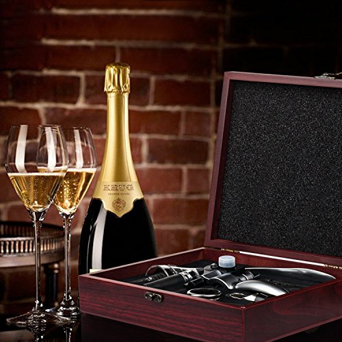 Juego de accesorios de vino, sacacorchos de palanca Smaier de acero inoxidable, vino tinto