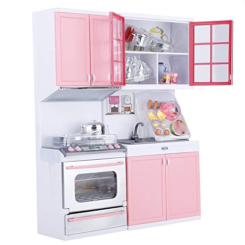 Juego de Cocina para niños Mini Juego de Juguetes de Cocina con Luces y diseño de Sonido Utensilios de Cocina Divertidos Regalos para Jugar a la casa para niños a Partir de 3 años, 24 x 8 x 32,5cm