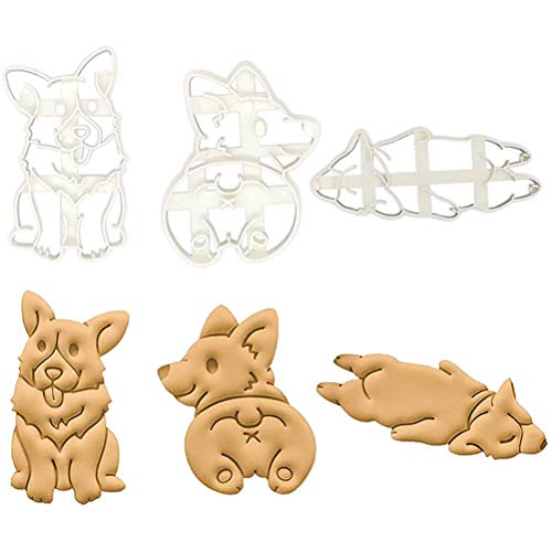Juego de cortadores de galletas para mascotas, cortador de galletas con forma de perro, cortador de galletas, fondant, para panqueques, forma, máquina de dados de galletas para niños de Navidad