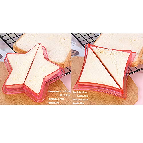 Juego De Cortadores De Sándwich Molde Cortador De Sándwich y Pan Para Niños Moldes Cortadores De Pan y Sándwich Para Niños Para Pasteles Galletas Fruta Decoración De Alimentos Conjunto De 6 Piezas