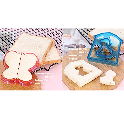 Juego De Cortadores De Sándwich Molde Cortador De Sándwich y Pan Para Niños Moldes Cortadores De Pan y Sándwich Para Niños Para Pasteles Galletas Fruta Decoración De Alimentos Conjunto De 6 Piezas