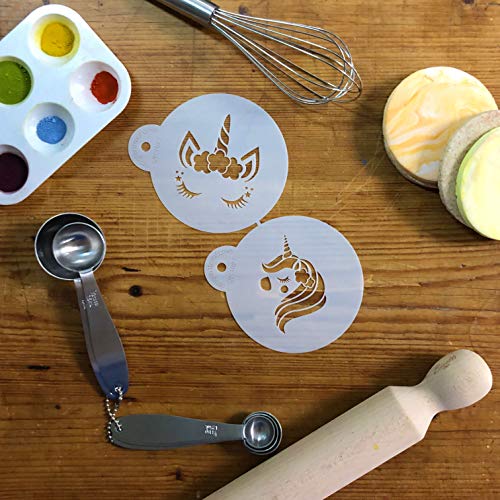 Juego de plantilla para galletas con forma de unicornio C1027 de Designer Stencils