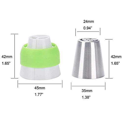 Juego de puntas de tuberías rusas 14 piezas Kit de suministros para decoración de pasteles Puntas de formación de hielo Boquillas de formación de hielo Suministros para hornear