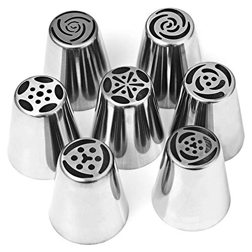 Juego de puntas de tuberías rusas 14 piezas Kit de suministros para decoración de pasteles Puntas de formación de hielo Boquillas de formación de hielo Suministros para hornear
