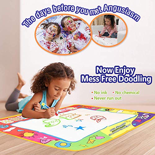 Juguetes niños 2 -10 años Agua Dibujo Pintura Pizarra Mágica - Alfombra Mágica de Agua Doodle Estera de Agua Doodle Juguete Educativo Regalo Ideal de Cumpleaños Juego para Niños Niñas de 3 4 5 6 Años