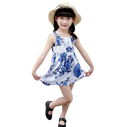 Julhold - Vestido de princesa floral con estampado de girasol, diseño de flores de 0 a 3 años