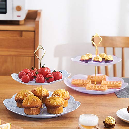 JUN-H 3 Tier Cupcake Stand Plastic Cupcake Stand Pastelería Muffin Fruit Holder Para Bodas, Fiestas, Cumpleaños, Baby Showers & Cake Dessert, Cake Stand
