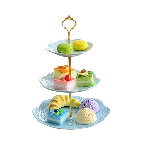 JUN-H 3 Tier Cupcake Stand Plastic Cupcake Stand Pastelería Muffin Fruit Holder Para Bodas, Fiestas, Cumpleaños, Baby Showers & Cake Dessert, Cake Stand