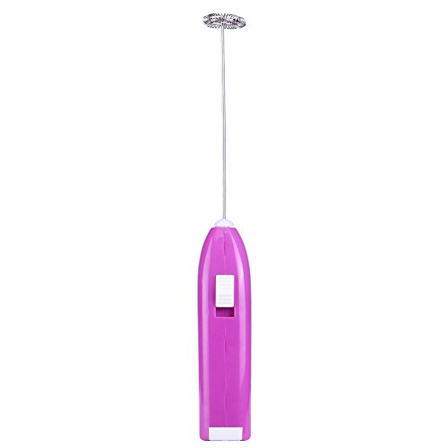 JUNGEN Espumador de Leche de Acero Inoxidable Portátil Batidor de Eléctrica de Mano para Cafés Huevos Chocolates 2.5 * 3.7 * 21.5CM