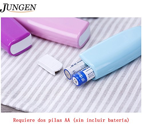 JUNGEN Espumador de Leche de Acero Inoxidable Portátil Batidor de Eléctrica de Mano para Cafés Huevos Chocolates 2.5 * 3.7 * 21.5CM