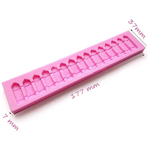 JUNGEN Molde de Silicona de Valla del Jardín Moldes de Fondant para Hornear Decoracion Tartas Pasteles DIY Chocolate Moldes