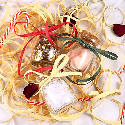 JUNICON - 15 Cuerdas de Papel de Rafia de Navidad para Festivales, Navidad, día de San Valentín, Manualidades, Papel de Regalo y decoración, Rollo de 20 m