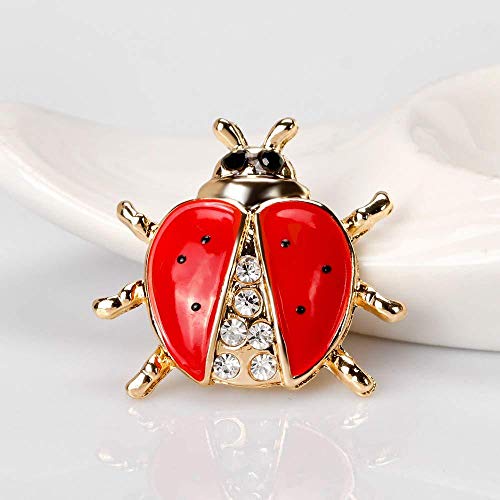 JXtong2 Broche Siete Estrellas Ladybug Animal Broche de aleación con Pintura al óleo Broche de Aceite