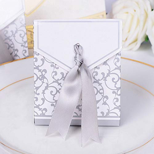 JZK 50 Plata favores cajas regalo bombones para boda baby shower cumpleaños bautizo graduación Navidad comunión partido