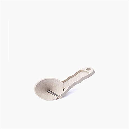 K - Cuchillo de pelar de paja de trigo con doble propósito para pelar verduras y melón, beige, 15.5 * 5.7 * 6.9cm