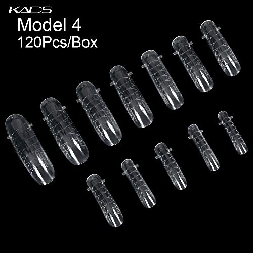 KADS 120 moldes para uñas postizas de gel acrílico o gel UV con escala para extensión