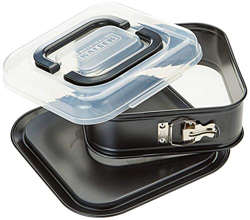 Kaiser Bake & Take Molde transportable Cuadrado, Negro, 24 x 24 cm