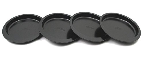 Kaiser Inspiration Bandejas para Hornear, Acero, Negro, Ø 15 cm, 4 Unidades