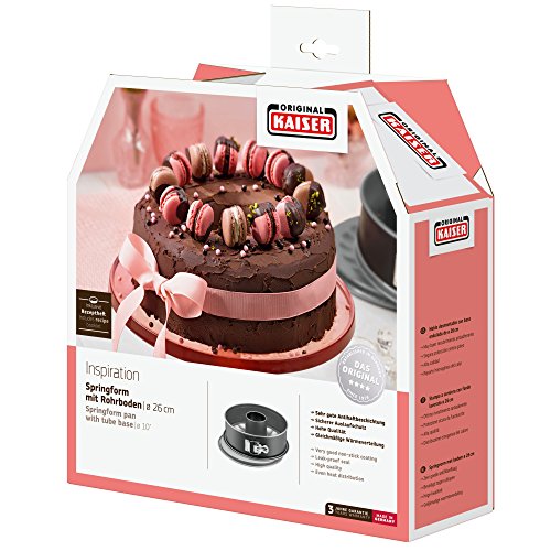 Kaiser Spring Forma Inspiration Tubo con Suelo Diámetro 26 cm Fabricado en Alemania Antiadherente antigoteo