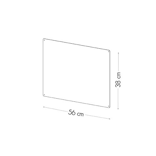 KalaMitica Placa Metálica, 56x38 cm, Gris Claro