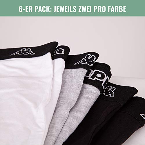 Kappa VINESTA - Juego de 6 calzoncillos tipo bóxer estrechos para hombres, pantalones cortos deportivos de algodón suave, corte cómodo, lavadora y secadora multicolor XL
