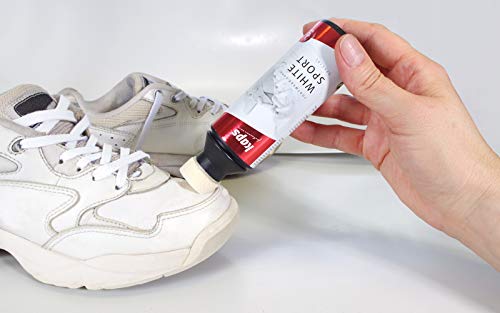 Kaps Blanqueador y Restaurador De Color Para Calzado Deportivo Zapatos Zapatillas De Deporte, de Tela Lona O Cuero, Con Aplicador De Esponja, White Sport (75 ml - 2.53 fl. Oz.)