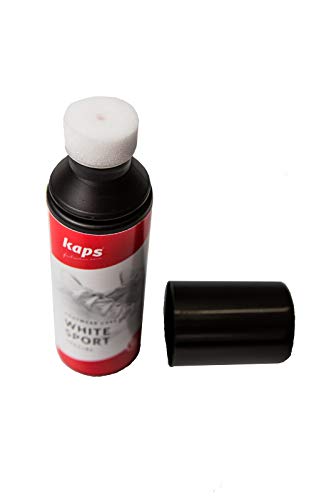 Kaps Blanqueador y Restaurador De Color Para Calzado Deportivo Zapatos Zapatillas De Deporte, de Tela Lona O Cuero, Con Aplicador De Esponja, White Sport (75 ml - 2.53 fl. Oz.)