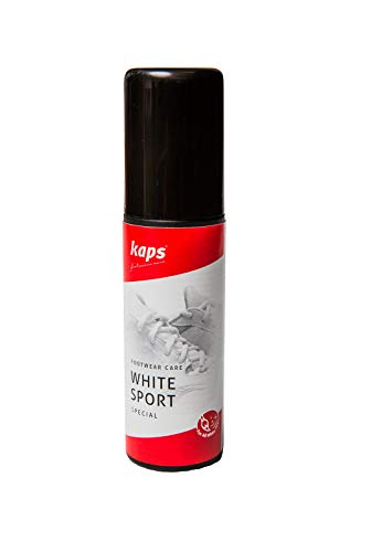 Kaps Blanqueador y Restaurador De Color Para Calzado Deportivo Zapatos Zapatillas De Deporte, de Tela Lona O Cuero, Con Aplicador De Esponja, White Sport (75 ml - 2.53 fl. Oz.)