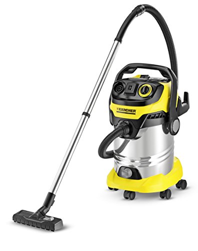 Kärcher MV 6 P Premium - Aspiradora Multiusos al vacío en seco y húmedo (30L, 1300W, 220/240 V) Negro y Amarillo