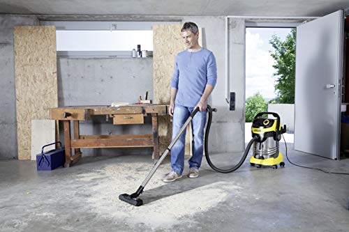 Kärcher MV 6 P Premium - Aspiradora Multiusos al vacío en seco y húmedo (30L, 1300W, 220/240 V) Negro y Amarillo