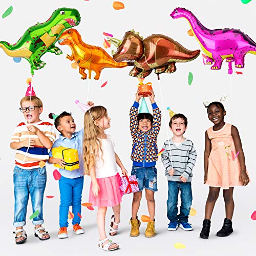 KATELOU Dinosaurio Globo de Helio, 9 Piezas Gigante Globos para Mundo jurásico Fiesta Birthday de niños, Animales Globo de Decoración, Foil Dinosaur Balloon Birthday Party Supplies Reutilizables