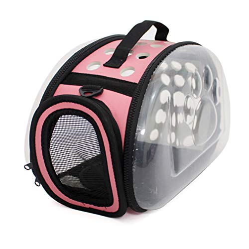 KDDEON Bolsa de Transporte para Mascotas Transparente Transpirable,Plegable Capazo de Mascotas Bolsas Impermeable Antideslizante