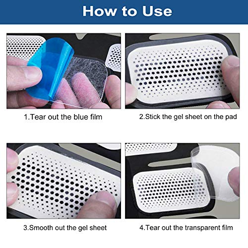 KEAWEO EMS Gel Hojas 40 PCs, Gel Pad para ABS Electroestimulador Muscular Abdominales Repuesto De Repuesto Accesorios, Reutilizable Reemplazable Hidrogel Gel Pad para ABS Máquina de Entrenamiento