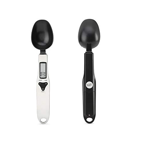 Kecheer Báscula de cuchara digital,cucharas medidoras cocina acero inoxidable,cuchara medidora digital 300g/500g, 0.1g