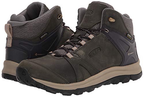 Keen Terradora 2 Leather Mid Height Waterproof, Botas para Senderismo para Mujer, Magnet Plaza Taupe, 18.5 EU
