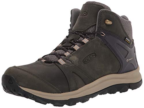 Keen Terradora 2 Leather Mid Height Waterproof, Botas para Senderismo para Mujer, Magnet Plaza Taupe, 18.5 EU