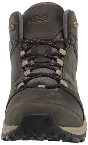 Keen Terradora 2 Leather Mid Height Waterproof, Botas para Senderismo para Mujer, Magnet Plaza Taupe, 18.5 EU