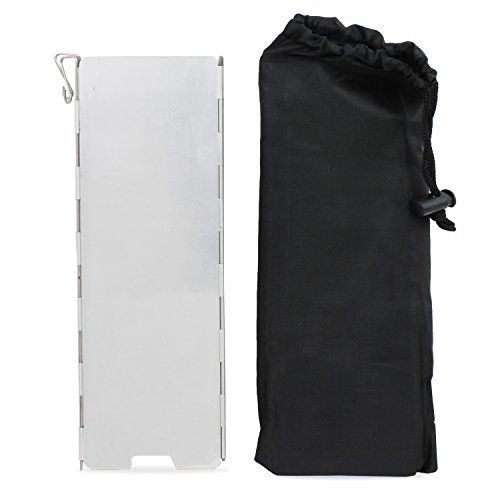 KEESIN al Aire Libre Camping Estufa Parabrisas 10 Platos Plegable Cocina de Aluminio Parabrisas para Picnic