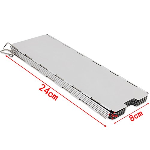 KEESIN al Aire Libre Camping Estufa Parabrisas 10 Platos Plegable Cocina de Aluminio Parabrisas para Picnic