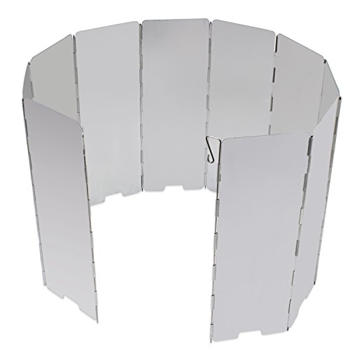 KEESIN al Aire Libre Camping Estufa Parabrisas 10 Platos Plegable Cocina de Aluminio Parabrisas para Picnic