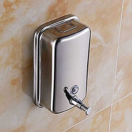 Kemxi 800ml-29oz Serie Classic Dispensador de jabón de Montaje en Pared Manual de Acero Inoxidable montado en la Superficie para el baño Cocina Marketplace Hotel Restaurant (800ml-29oZ)