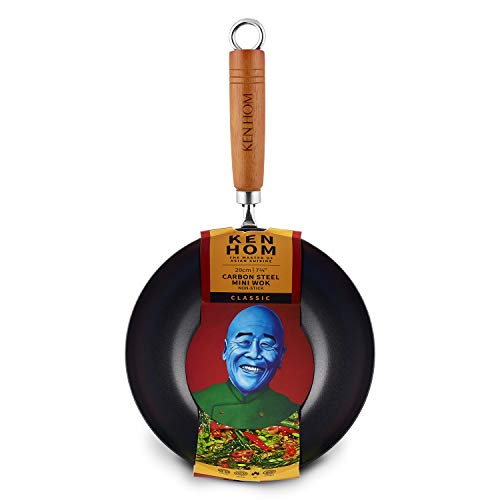 Ken Hom WKH320001 KH320001 Wok de Acero al Carbono, Color Negro