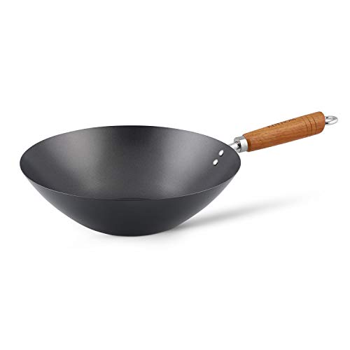 Ken Hom WKH331001 KH331001 Wok de Acero al Carbono, Color Negro