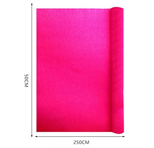 kentop Papel crepé Floristas crepé Fein crepé Multicolor Papel crepé crepes Paper Papel para origam, DIY Decoración, papel, Blanco, 50*250cm