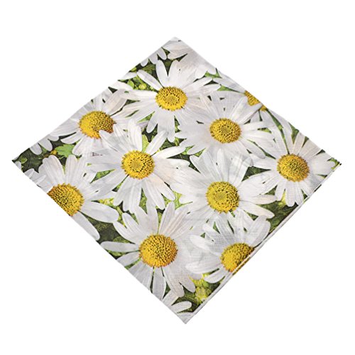 kesheng Floral papel servilletas de cóctel, fiesta en el jardín de flores vajilla suministros 6,5 por 6,5 cm Pack de 20